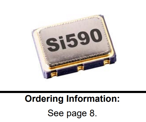 Si591網絡晶振,Silicon振蕩器,591BB300M000DG,3.3V,7050mm,300MHZ